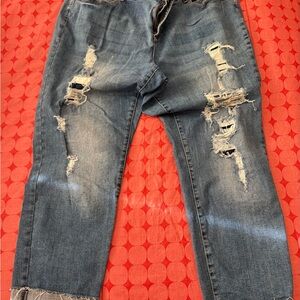 Ripped Blue women’s Jeans - Distressed Casual Denim